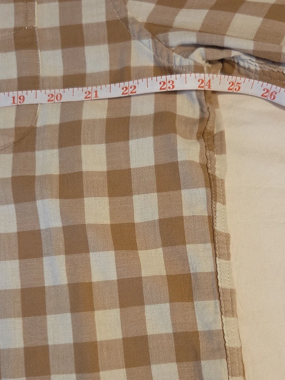 J. Crew Beige and White Plaid Double Weave Button-Down Shirt Size XL